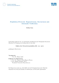 Population Protocols: Expressiveness, Succinctness and Automatic Veriﬁcation