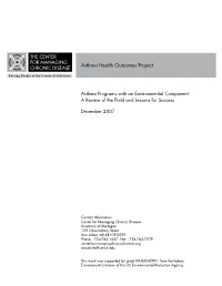 The Final Report of the Asthma Health Outcomes Project Is Available