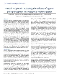 Virtual Proposals: Studying the Effects of Age on Pain Perception In