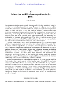 1996 Indonesian Middle-Class Opposition in The