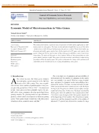 Economic Model of Microtransactions in Video Games