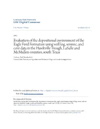 Evaluation of the Depositional Environment of the Eagle Ford