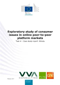Exploratory Study of Consumer Issues in Online Peer-To-Peer Platform Markets Task 4 – Case Study Report: Wimdu