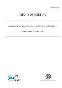 Report of Meeting