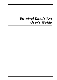 Terminal Emulation User's Guide Trademarks