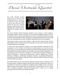 The David Oistrakh Quartet Features Four Of