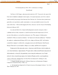 The Reading Railroad 1892-1893: Combination to Collapse