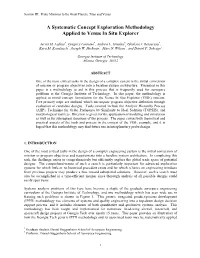 A Systematic Concept Exploration Methodology Applied to Venus in Situ Explorer