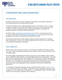 Confronting Antisemitism