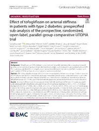 Effect of Tofogliflozin on Arterial Stiffness in Patients with Type 2