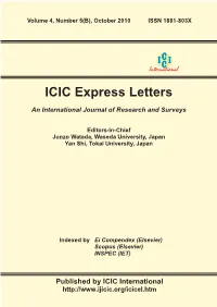 ICIC Express Letters