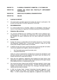 27 October 2008 Report On: Dundee