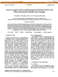 Active Oxygen Forms in Photoreaction Between DNA and Furanochromones Khellin and Visnagin