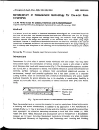 Development of Ferrocement Technology for Low-Cost Farm Structures