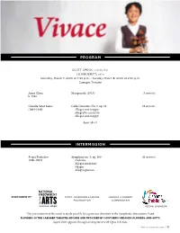 Vivace Program Pages