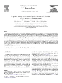 A Global Study of Forensically Significant Calliphorids