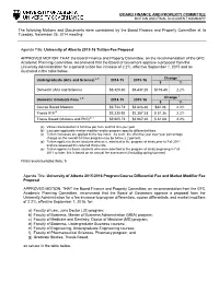 Board Finance and Property Committee Motion and Final Document Summary