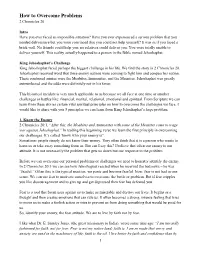 How to Overcome Problems 2 Chronicles 20