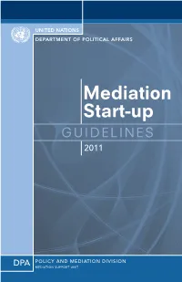 Mediation Start-Up GUIDELINES 2011