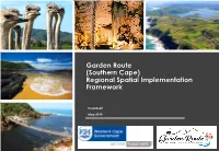 (Southern Cape) Regional Spatial Implementation Framework