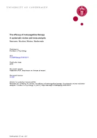 The Efficacy of Metacognitive Therapy: a Systematic Review and Meta-Analysis