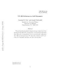 Arxiv:Hep-Th/9809022V2 8 Sep 1998