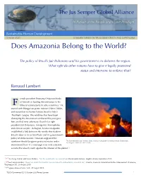 Does Amazonia Belong to the World?