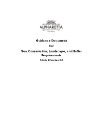 Guidance Document for Tree Conservation, Landscape, and Buffer Requirements Article III Section 3.2
