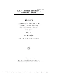 Hamdan V. Rumsfeld: Establishing a Constitutional Process