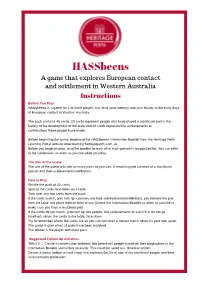Hassbeens Instructions and Biographies 26042019