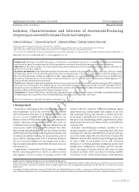 Isolation, Characterization and Selection of Avermectin-Producing Streptomyces Avermitilis Strains from Soil Samples
