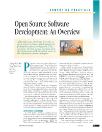 Open Source Software Development: an Overview