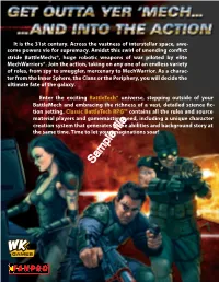Sample File Sample Battletech® Classic Battletech Classic RPG™ Battletech
