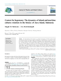 The Dynamics of Inland and Maritime Cultures Relations in the History of Java Island, Indonesia