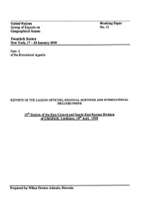 United Nations Group of Experts on Geographical Names Working Paper