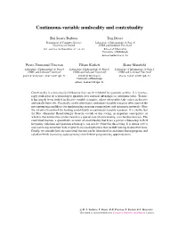 Continuous Variable Nonloclality and Contextuality
