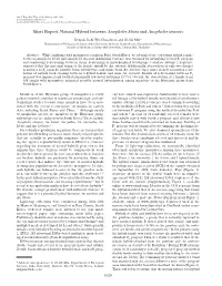 Short Report: Natural Hybrid Between Anopheles Kleini and Anopheles Sinensis