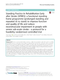 (SPIRES): a Functional Standing Frame Programme
