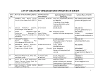 List of Ngos Operating in Giridih