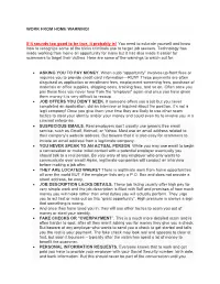WORK from HOME WARNING! If It Sounds Too Good to Be True, It
