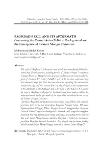BAGHDAD's FALL and ITS AFTERMATH Contesting The
