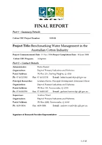 FINAL REPORT Part 1 ‐ Summary Details