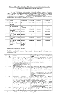 Minutes of the 4.91Th VC Meetings of the State Level Expert Appraisal Committee (SEAC), (Raj.), Held On28, 29Th and 30Th June, 2021