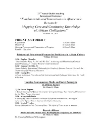 Program for the 23Rd Conference