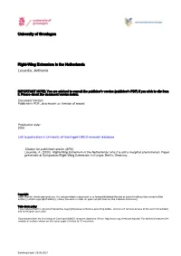 University of Groningen Right-Wing Extremism in the Netherlands