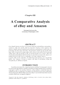 A Comparative Analysis of Ebay and Amazon 29