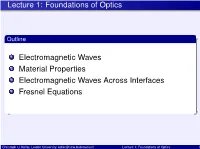 Foundations of Optics