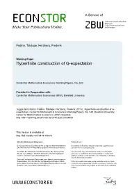 Hyperfinite Construction of G-Expectation