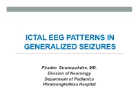 Ictal Eeg Patterns in Generalized Seizures