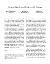 Inferable Object-Oriented Typed Assembly Language